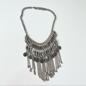 Chunky Silver Statement Necklace
